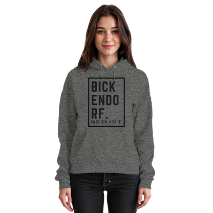 Bickendorf Koordinaten (großer Druck auf der Brust) - Basic Unisex Hoodie