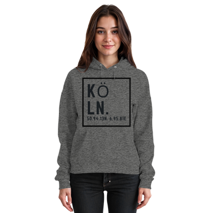 Köln Koordinaten (großer Druck auf der Brust) - Basic Unisex Hoodie