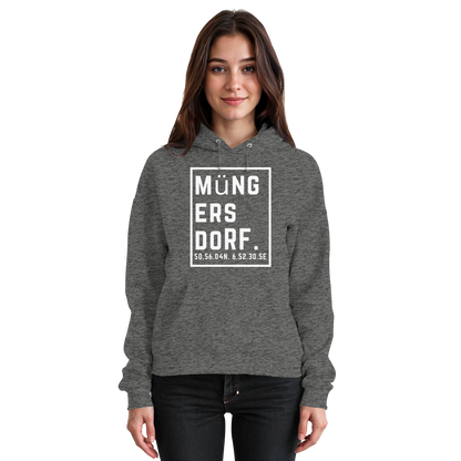 Müngersdorf Koordinaten (großer Druck auf der Brust) - Basic Unisex Hoodie