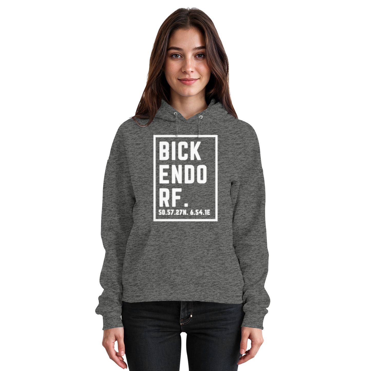 Bickendorf Koordinaten (großer Druck auf der Brust) - Basic Unisex Hoodie