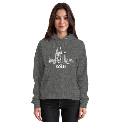 Köln Skyline (großer Druck auf der Brust) - Basic Unisex Hoodie