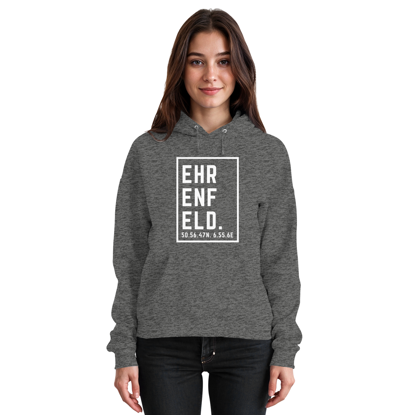 Ehrenfeld Koordinaten (großer Druck auf der Brust) - Basic Unisex Hoodie
