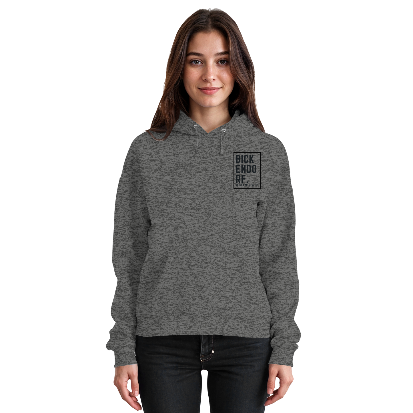 Bickendorf Koordinaten (kleiner Druck auf der Brust) - Basic Unisex Hoodie