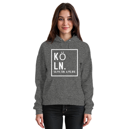 Köln Koordinaten (großer Druck auf der Brust) - Basic Unisex Hoodie