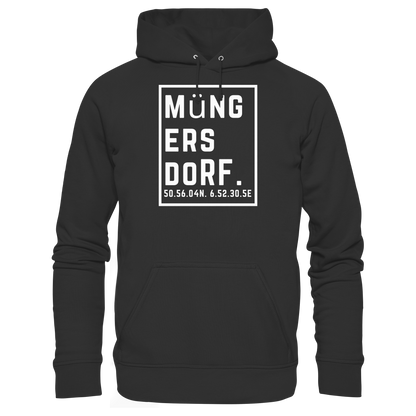 Müngersdorf Koordinaten (großer Druck auf der Brust) - Basic Unisex Hoodie