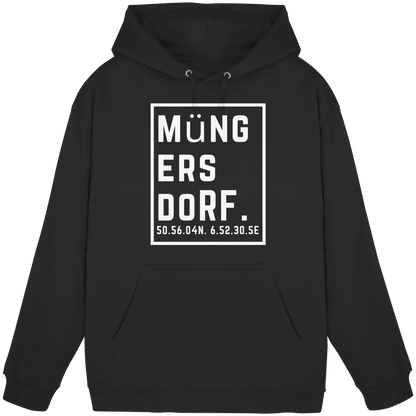 Müngersdorf Koordinaten (großer Druck auf der Brust) - Basic Unisex Hoodie