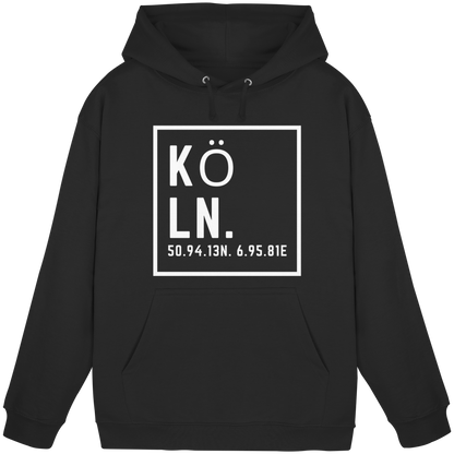 Köln Koordinaten (großer Druck auf der Brust) - Basic Unisex Hoodie