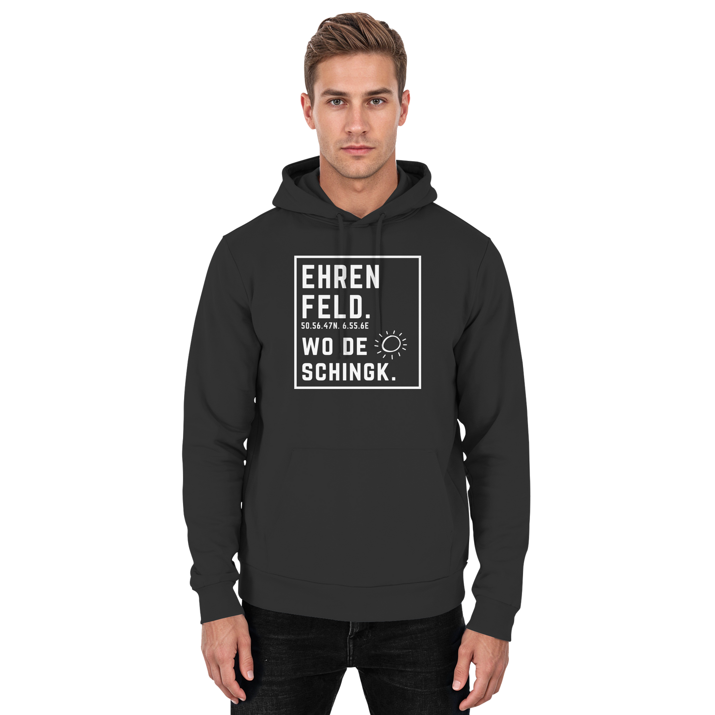 Wo de Sonn schingk - Ehrenfeld Druck - Basic Unisex Hoodie