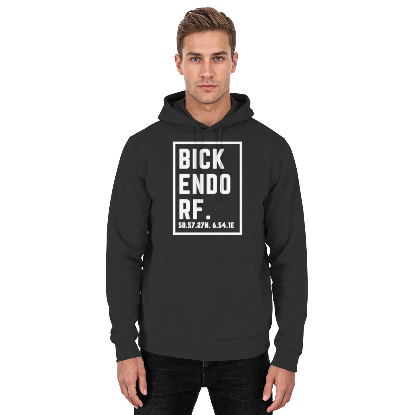 Bickendorf Koordinaten (großer Druck auf der Brust) - Basic Unisex Hoodie