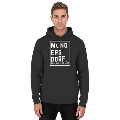 Müngersdorf Koordinaten (großer Druck auf der Brust) - Basic Unisex Hoodie