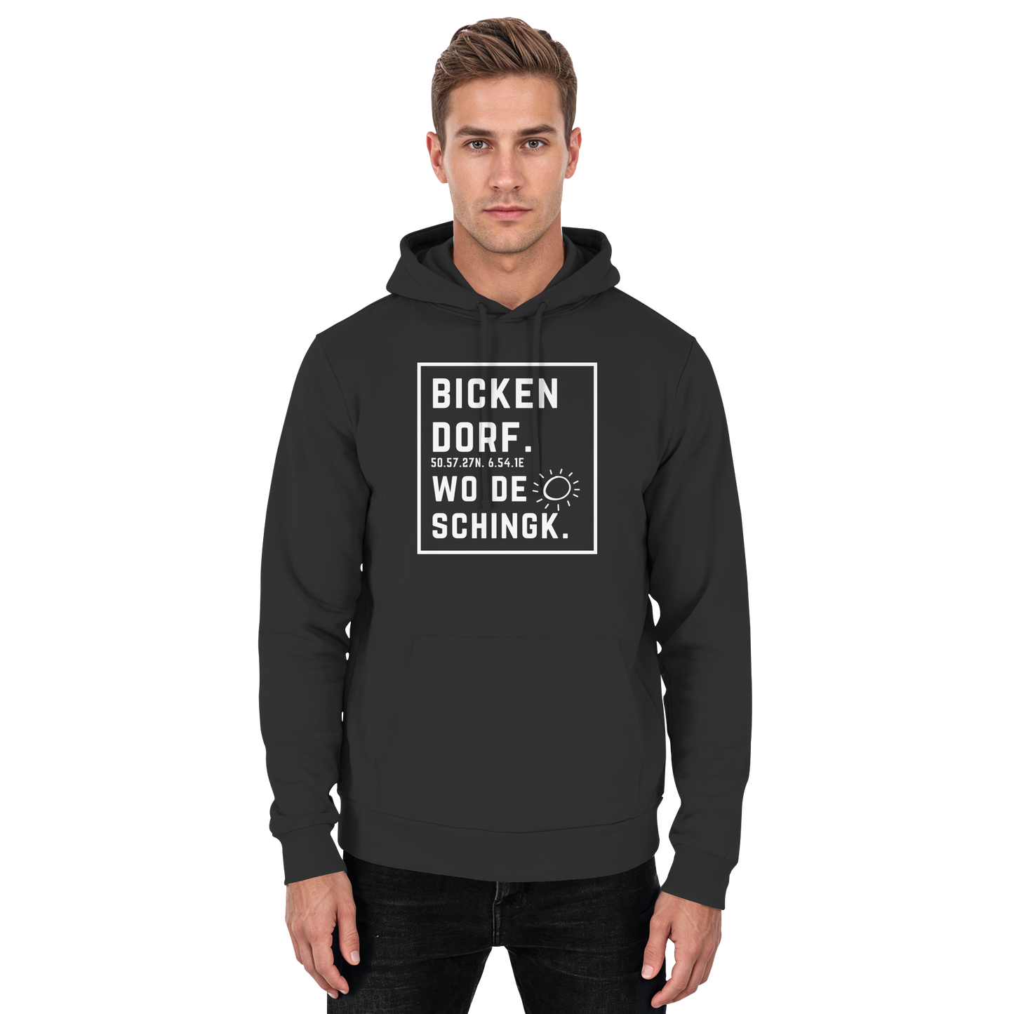 Wo de Sonn schingk - Bickendorf Druck - Basic Unisex Hoodie