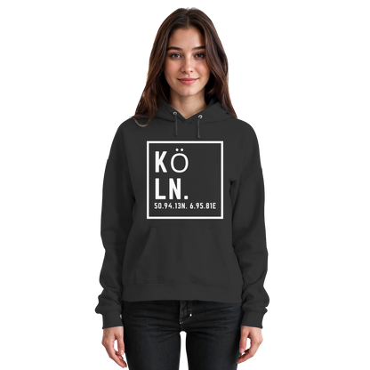 Köln Koordinaten (großer Druck auf der Brust) - Basic Unisex Hoodie