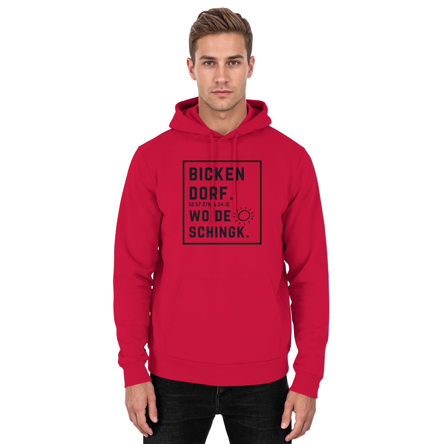 Wo de Sonn schingk - Bickendorf Druck  - Basic Unisex Hoodie