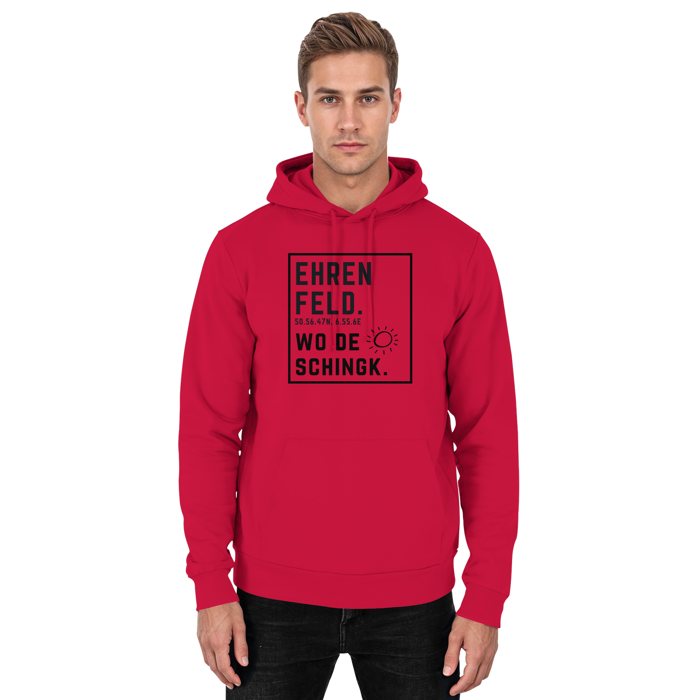 Wo de Sonn schingk - Ehrenfeld Druck  - Basic Unisex Hoodie