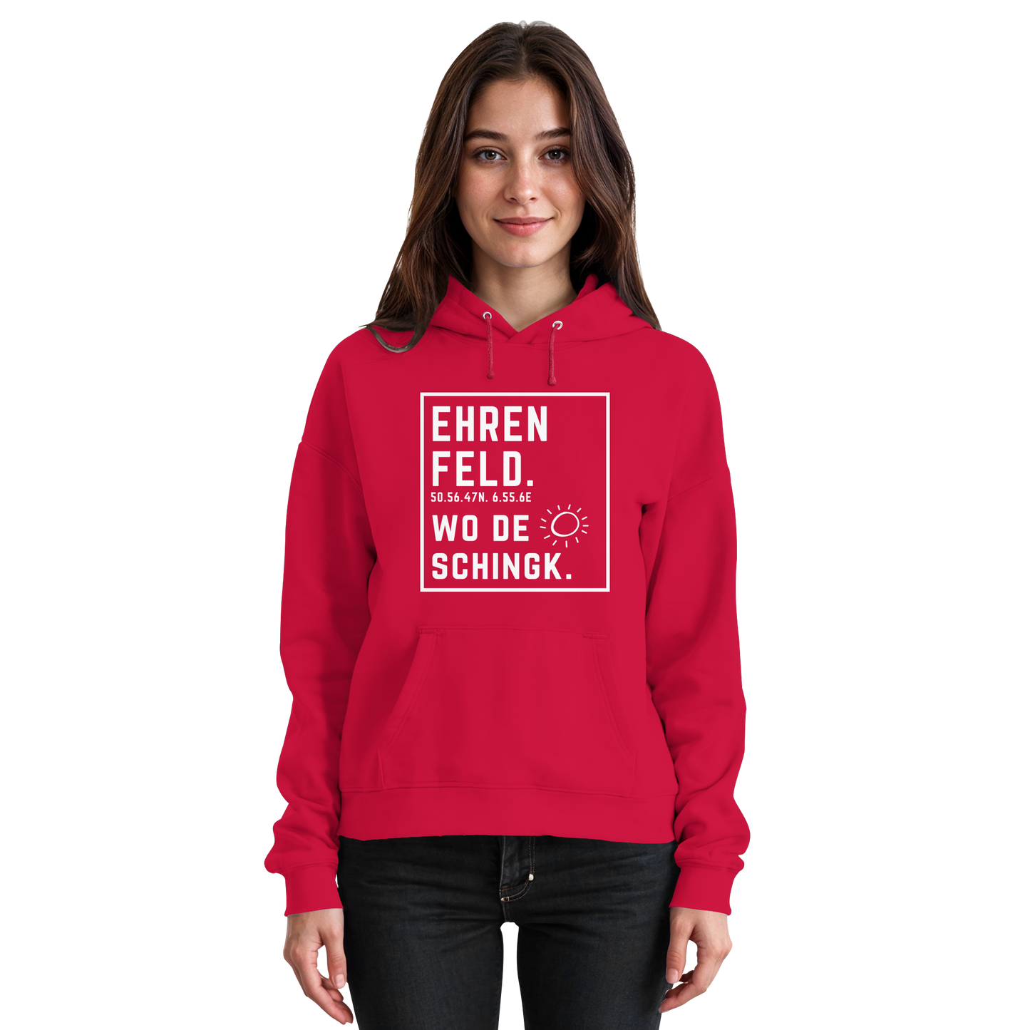 Wo de Sonn schingk - Ehrenfeld Druck - Basic Unisex Hoodie
