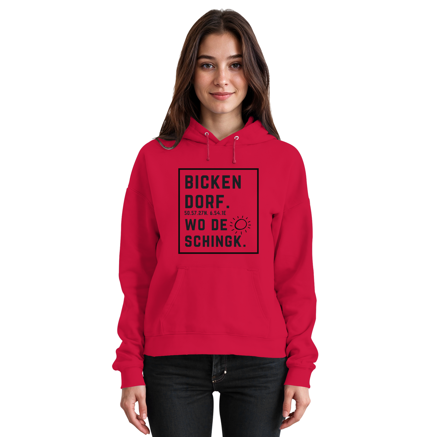 Wo de Sonn schingk - Bickendorf Druck  - Basic Unisex Hoodie