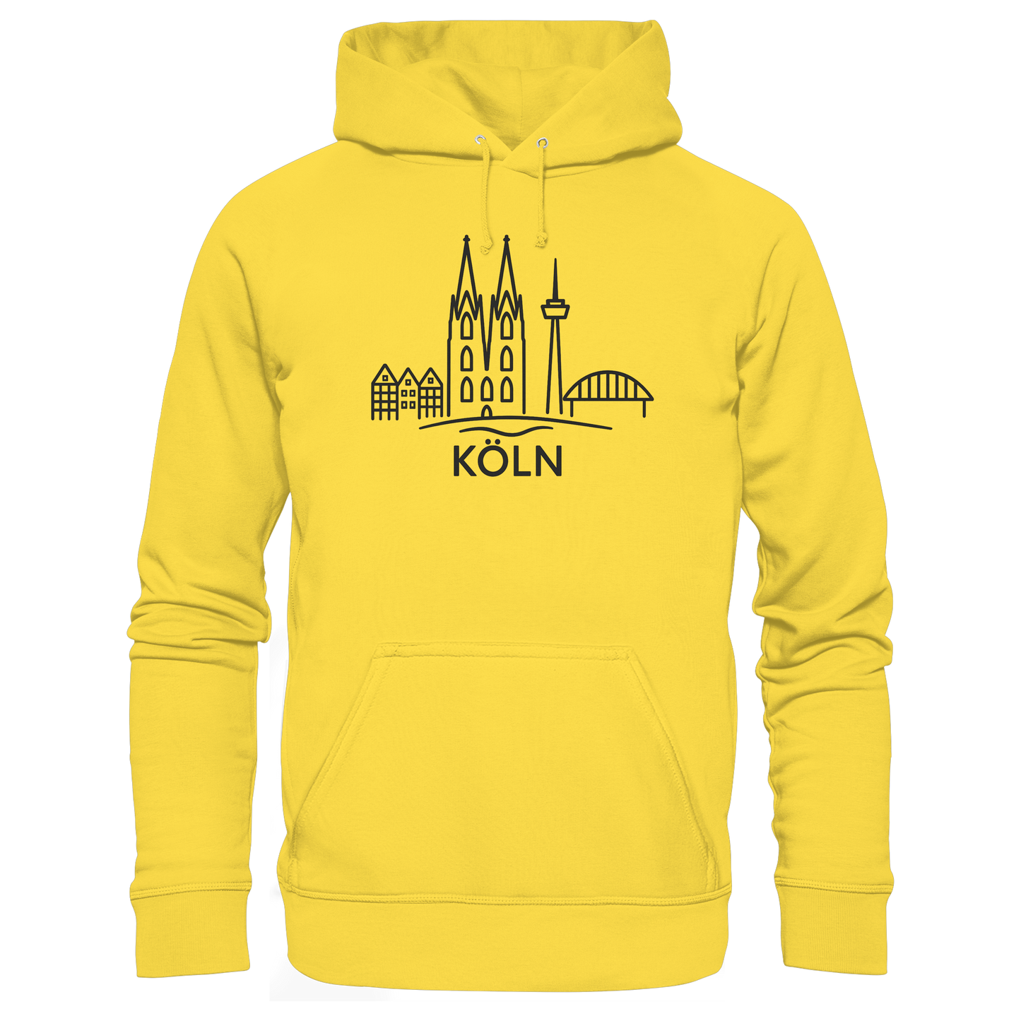 Köln Skyline (großer Druck auf der Brust) - Basic Unisex Hoodie