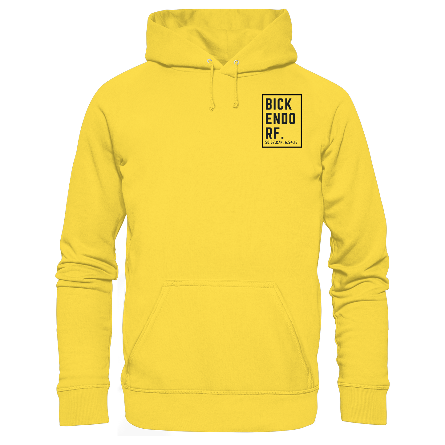 Bickendorf Koordinaten (kleiner Druck auf der Brust) - Basic Unisex Hoodie