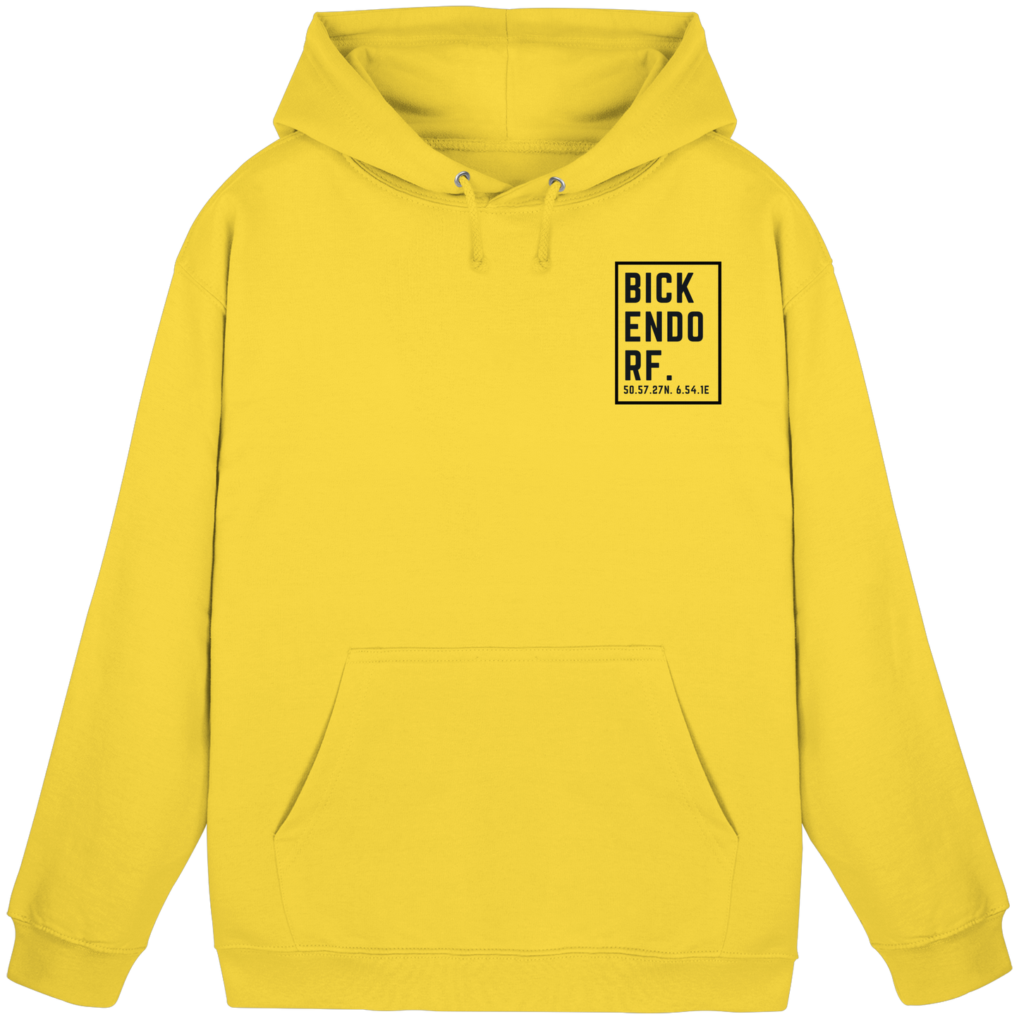 Bickendorf Koordinaten (kleiner Druck auf der Brust) - Basic Unisex Hoodie