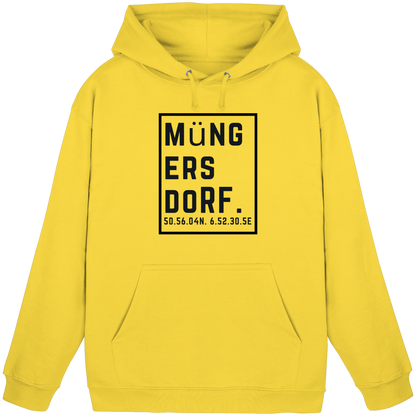 Müngersdorf Koordinaten (großer Druck auf der Brust) - Basic Unisex Hoodie