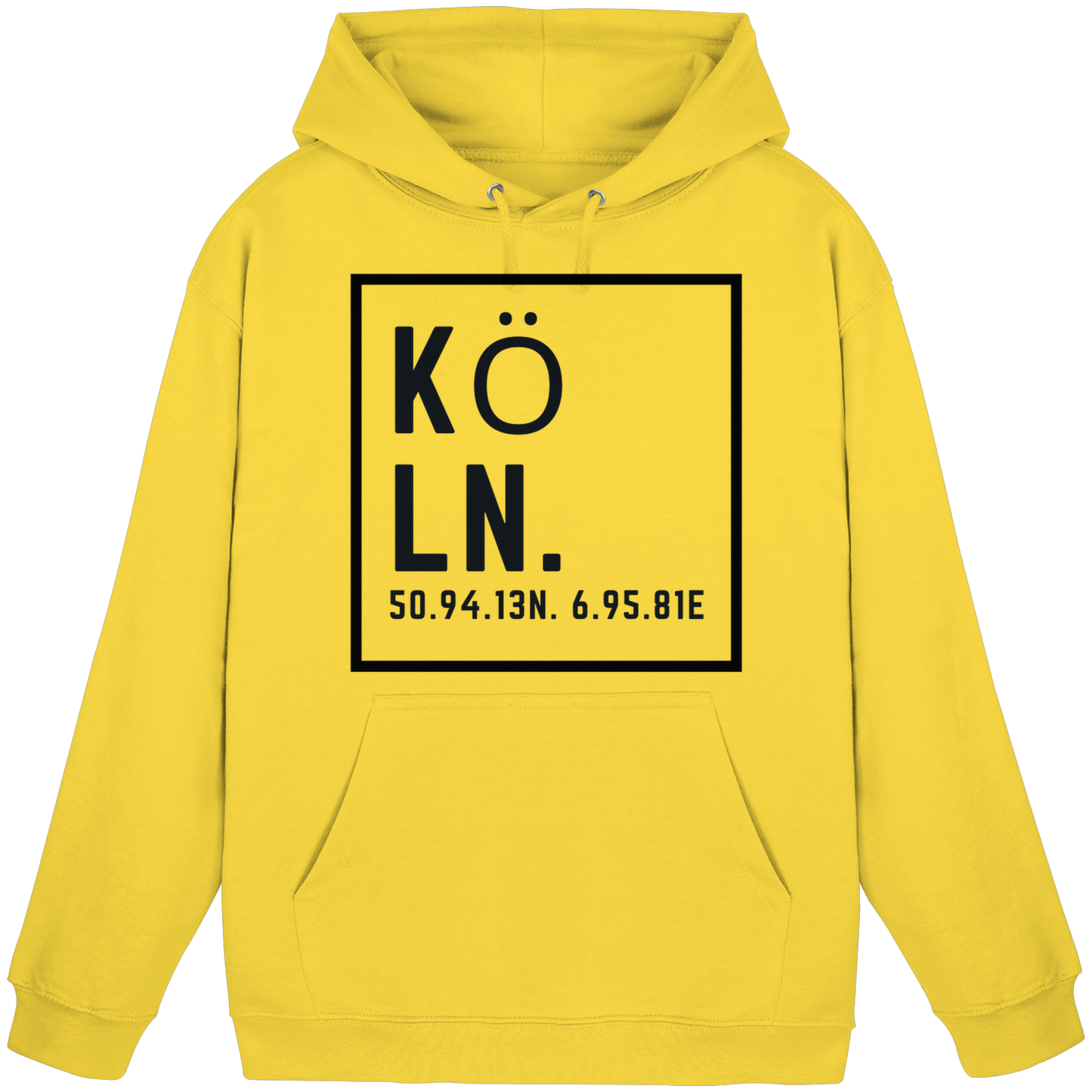Köln Koordinaten (großer Druck auf der Brust) - Basic Unisex Hoodie