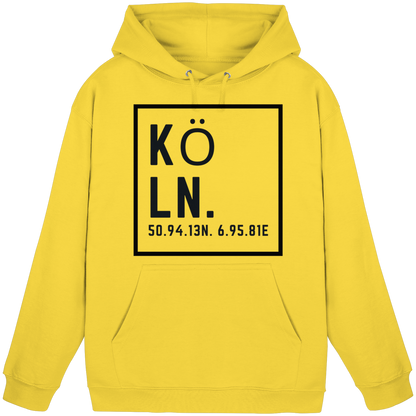 Köln Koordinaten (großer Druck auf der Brust) - Basic Unisex Hoodie
