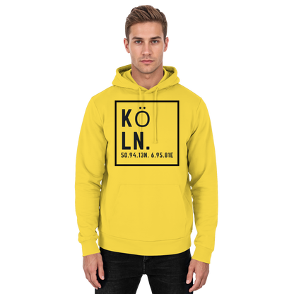 Köln Koordinaten (großer Druck auf der Brust) - Basic Unisex Hoodie