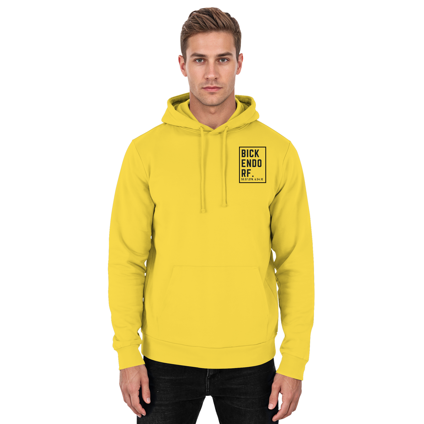 Bickendorf Koordinaten (kleiner Druck auf der Brust) - Basic Unisex Hoodie