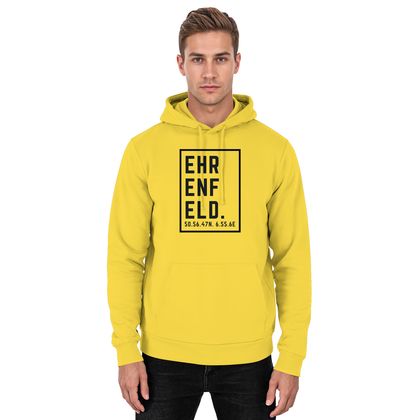 Ehrenfeld Koordinaten (großer Druck auf der Brust) - Basic Unisex Hoodie