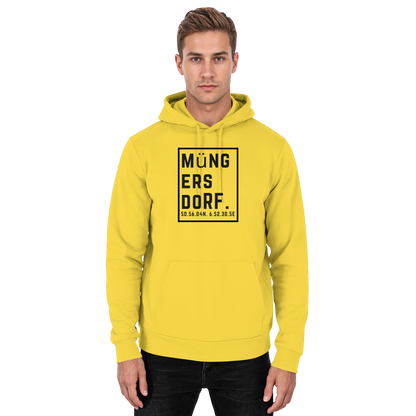 Müngersdorf Koordinaten (großer Druck auf der Brust) - Basic Unisex Hoodie