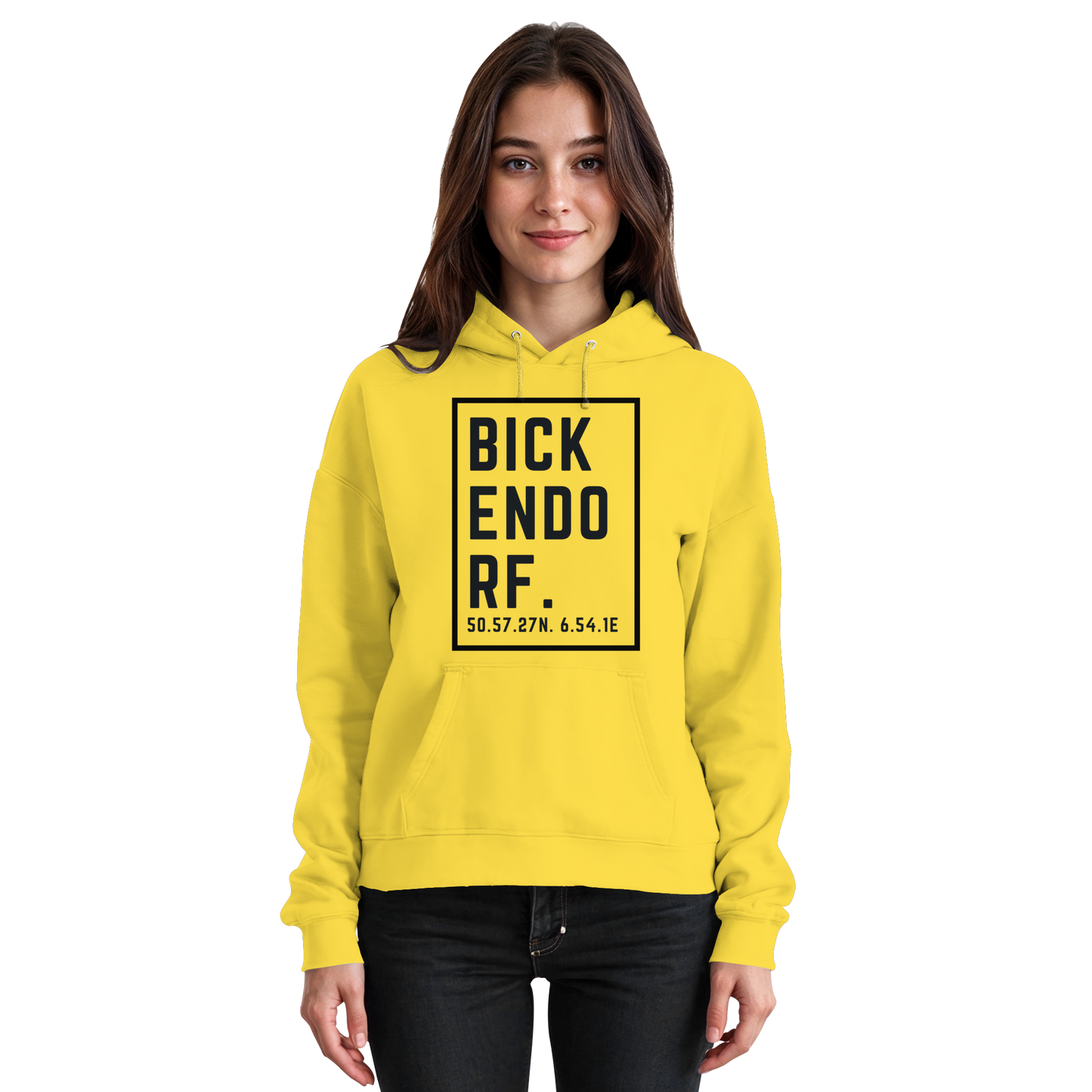 Bickendorf Koordinaten (großer Druck auf der Brust) - Basic Unisex Hoodie