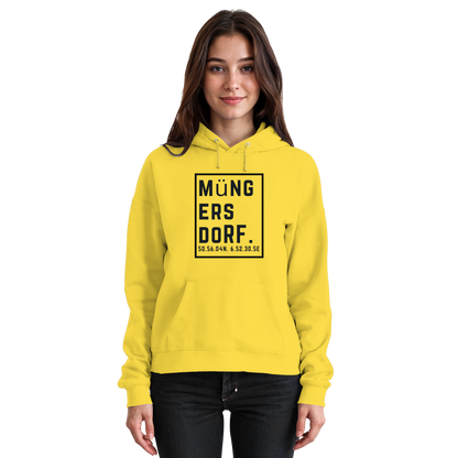 Müngersdorf Koordinaten (großer Druck auf der Brust) - Basic Unisex Hoodie