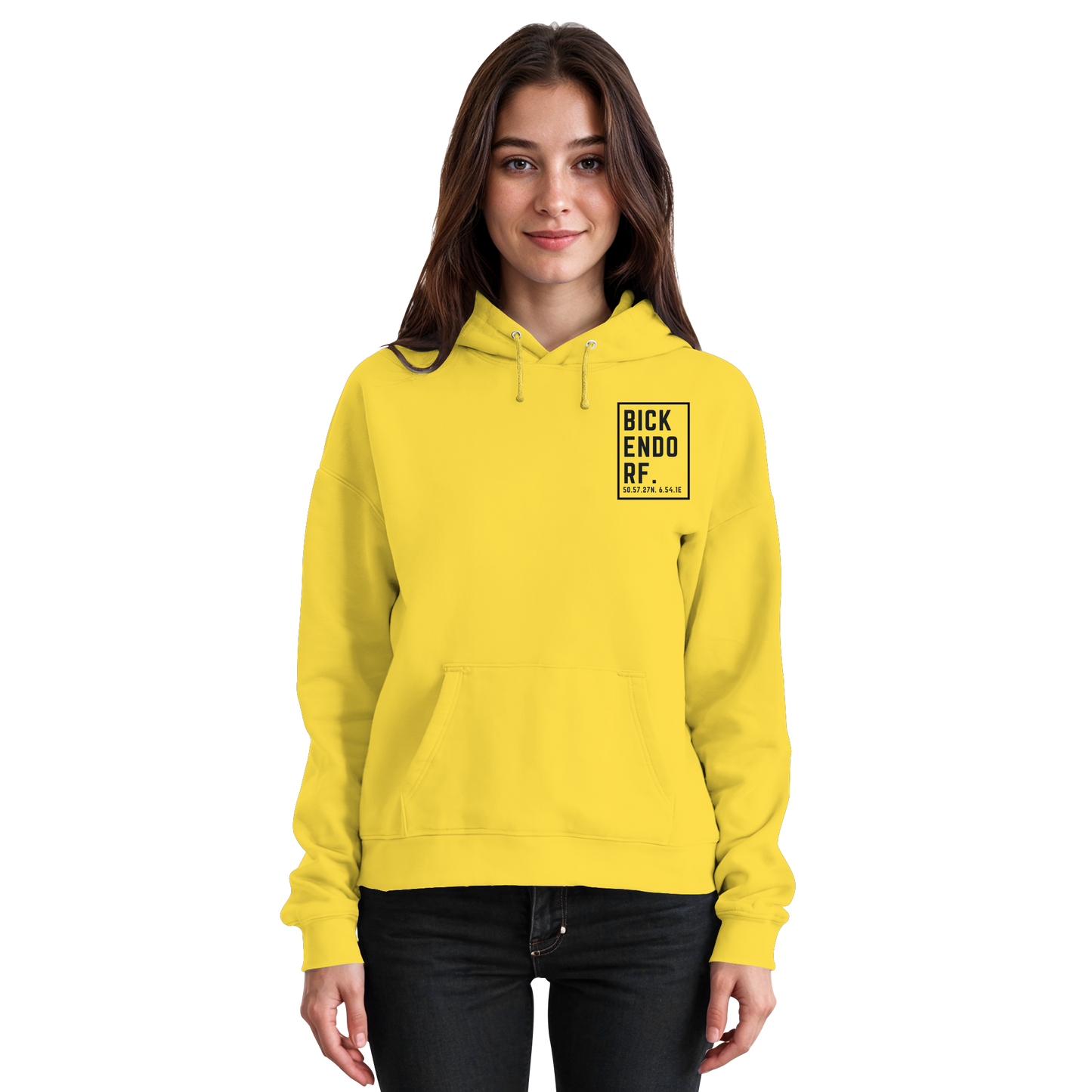 Bickendorf Koordinaten (kleiner Druck auf der Brust) - Basic Unisex Hoodie