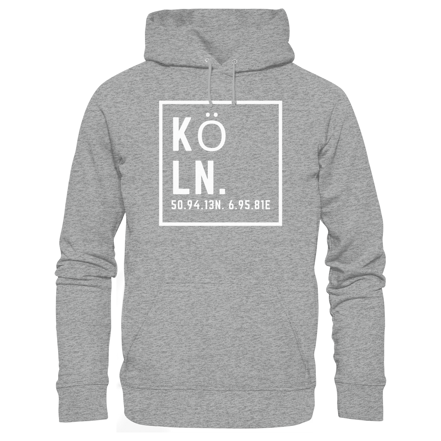 Köln Koordinaten (großer Druck auf der Brust) - Basic Unisex Hoodie