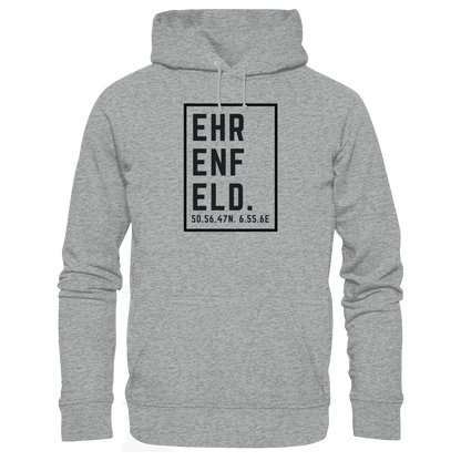 Ehrenfeld Koordinaten (großer Druck auf der Brust) - Basic Unisex Hoodie