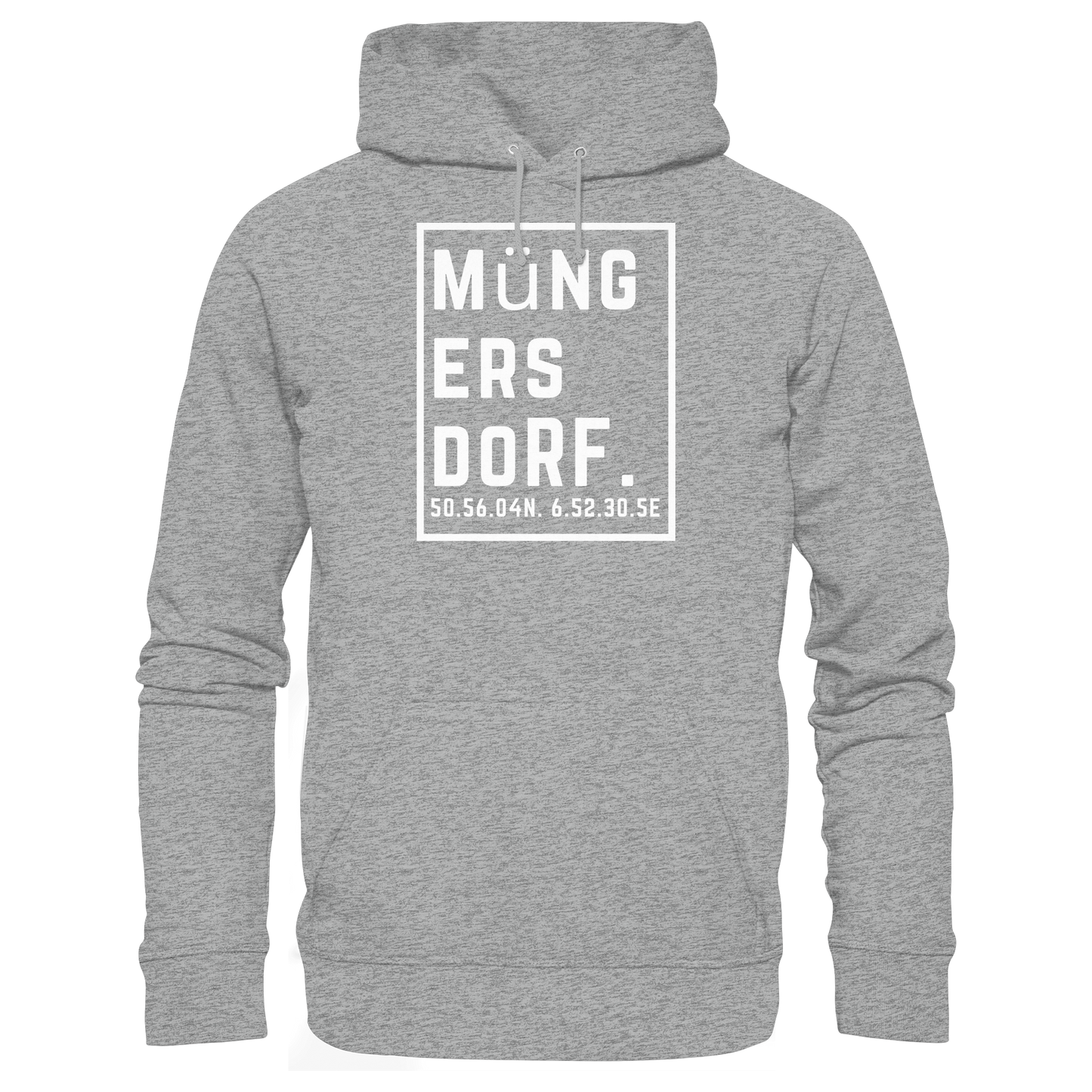Müngersdorf Koordinaten (großer Druck auf der Brust) - Basic Unisex Hoodie