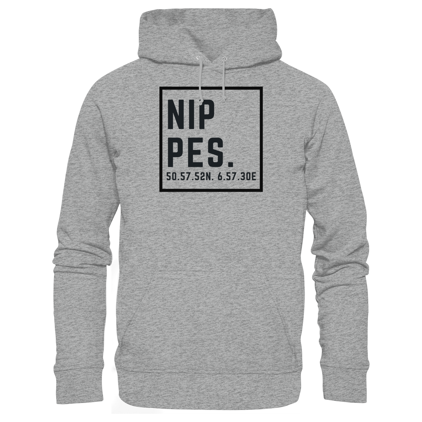 Nippes Koordinaten (großer Druck auf der Brust) - Basic Unisex Hoodie