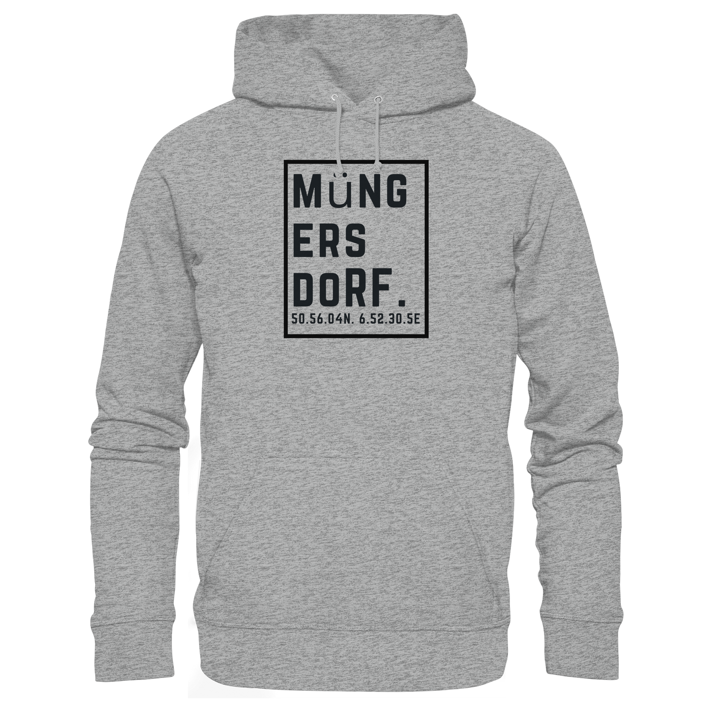 Müngersdorf Koordinaten (großer Druck auf der Brust) - Basic Unisex Hoodie