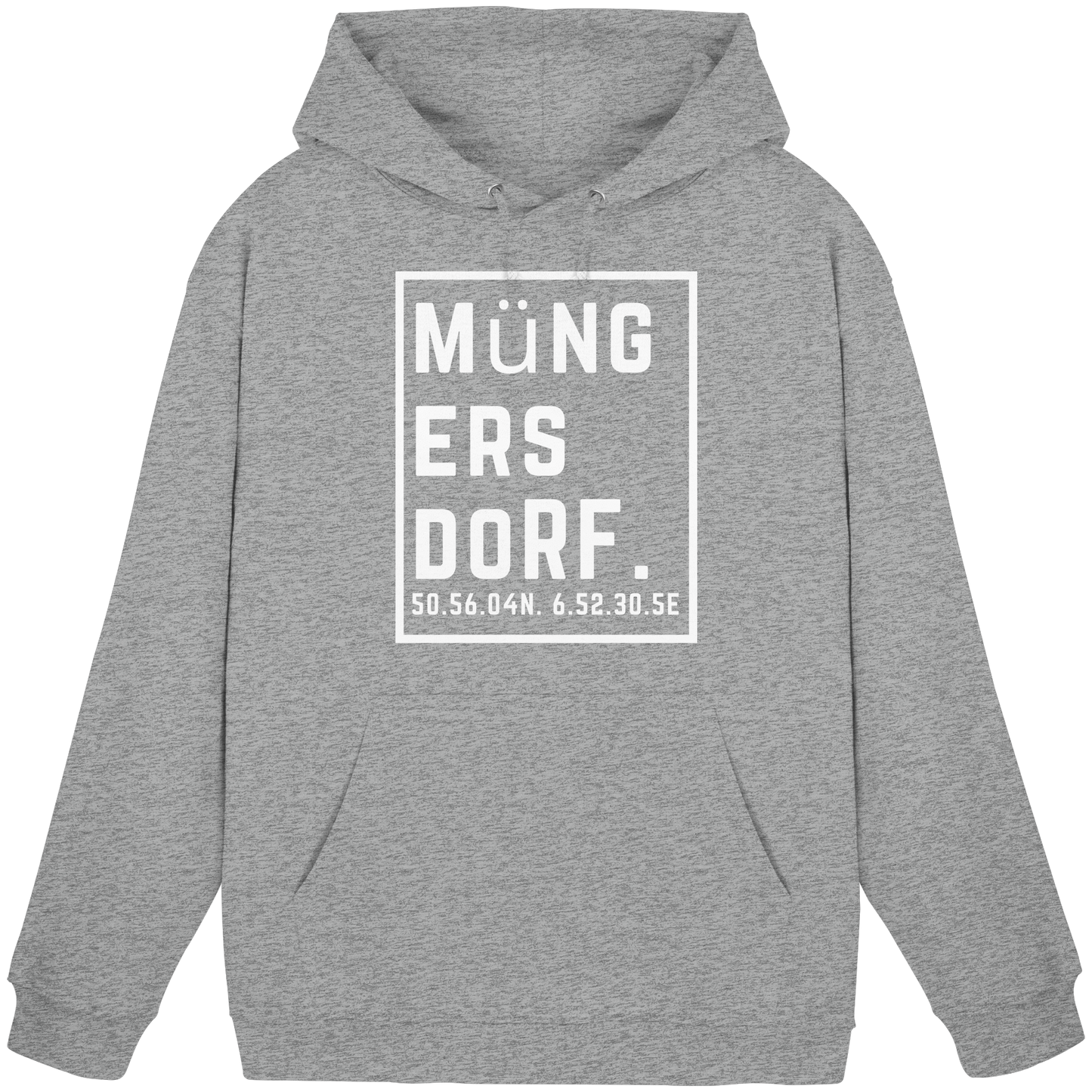 Müngersdorf Koordinaten (großer Druck auf der Brust) - Basic Unisex Hoodie
