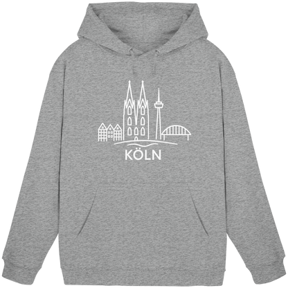 Köln Skyline (großer Druck auf der Brust) - Basic Unisex Hoodie