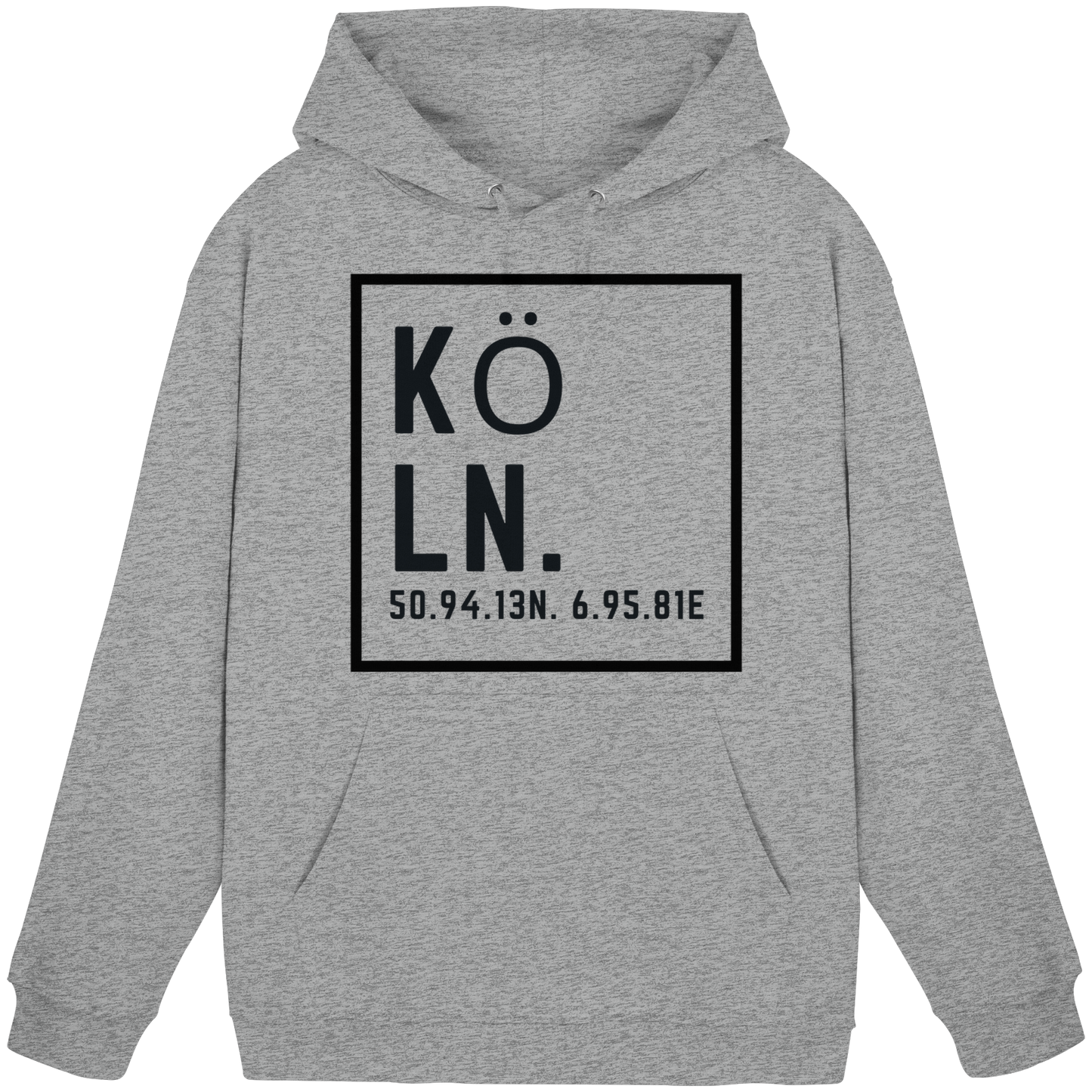 Köln Koordinaten (großer Druck auf der Brust) - Basic Unisex Hoodie