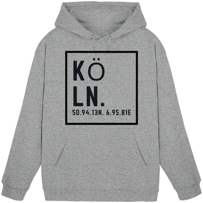 Köln Koordinaten (großer Druck auf der Brust) - Basic Unisex Hoodie