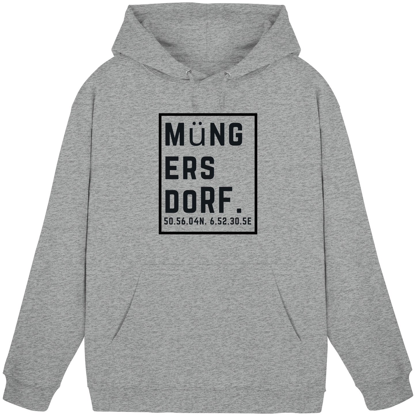 Müngersdorf Koordinaten (großer Druck auf der Brust) - Basic Unisex Hoodie