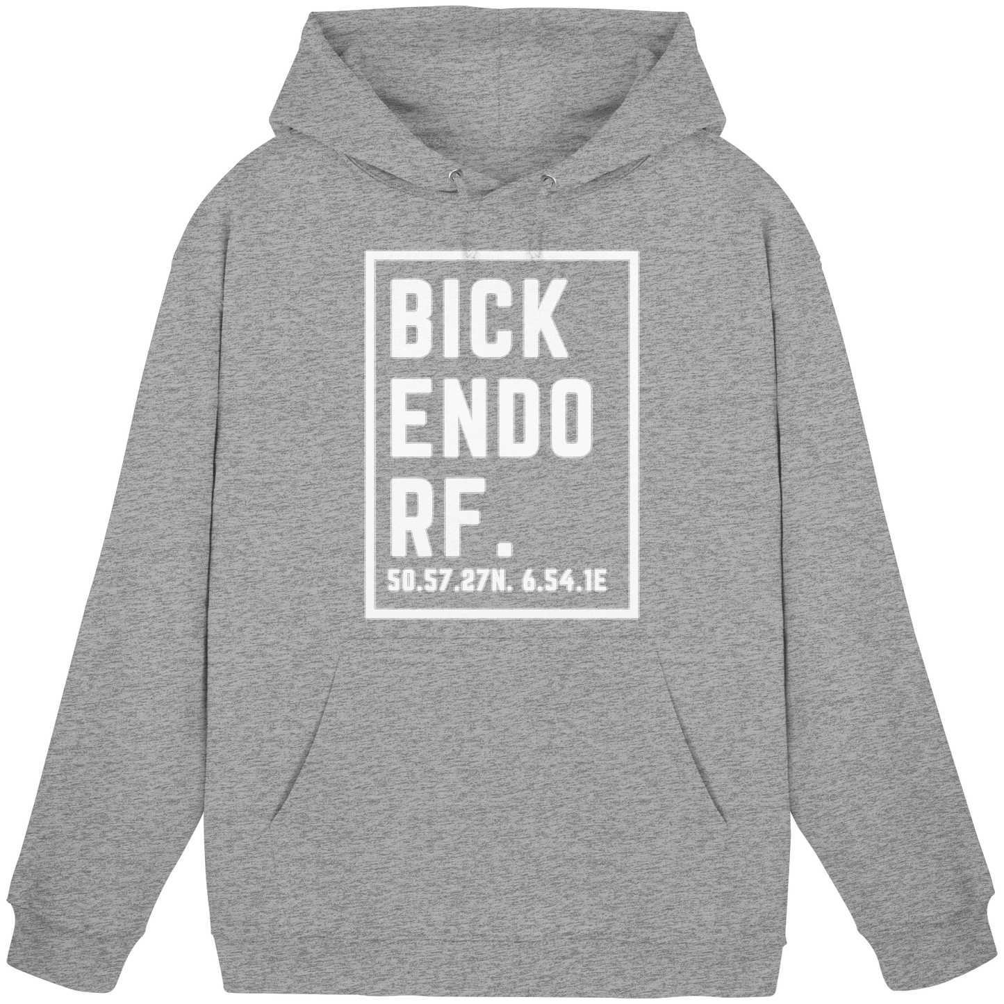 Bickendorf Koordinaten (großer Druck auf der Brust) - Basic Unisex Hoodie