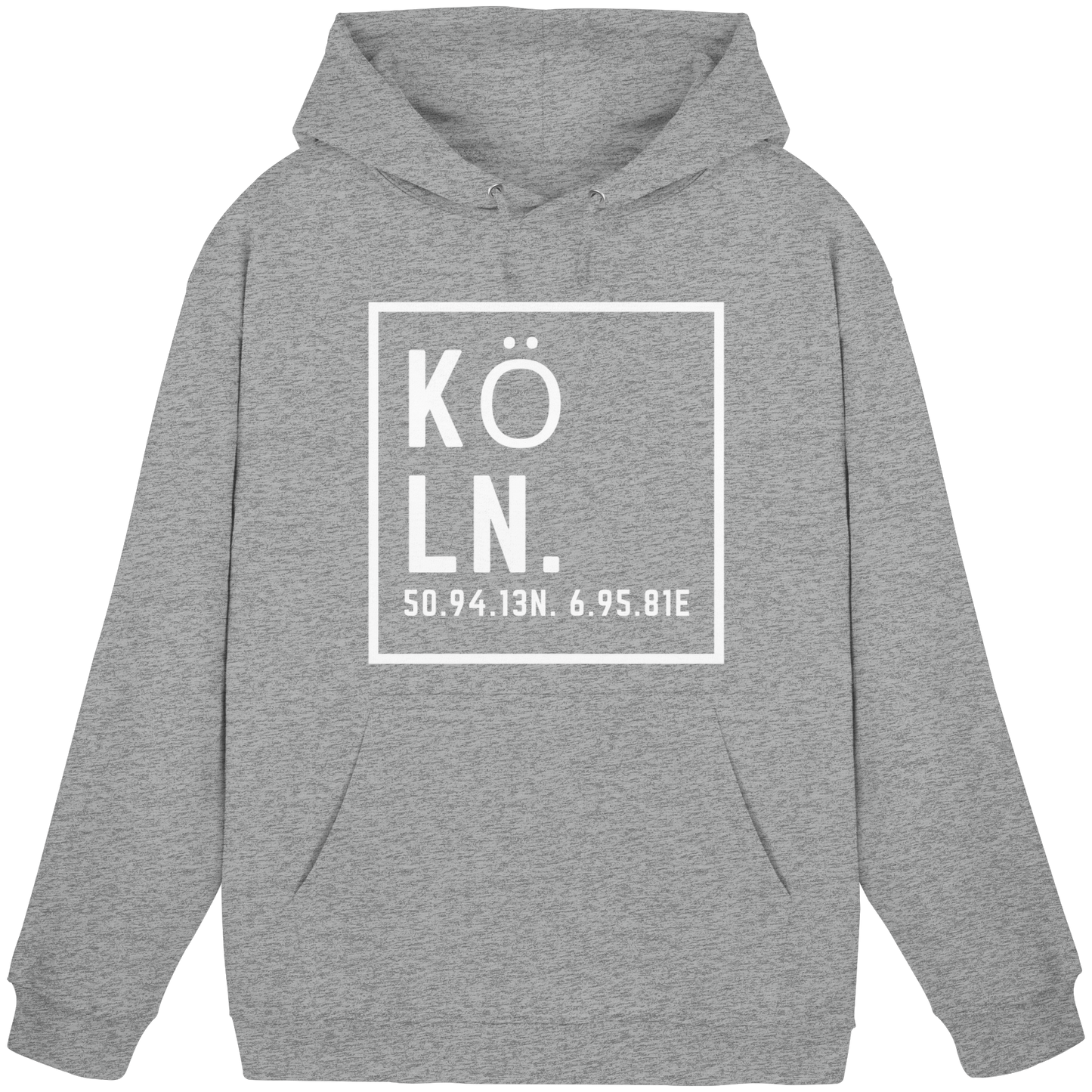 Köln Koordinaten (großer Druck auf der Brust) - Basic Unisex Hoodie