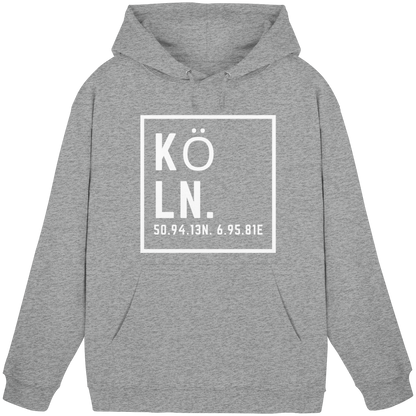 Köln Koordinaten (großer Druck auf der Brust) - Basic Unisex Hoodie