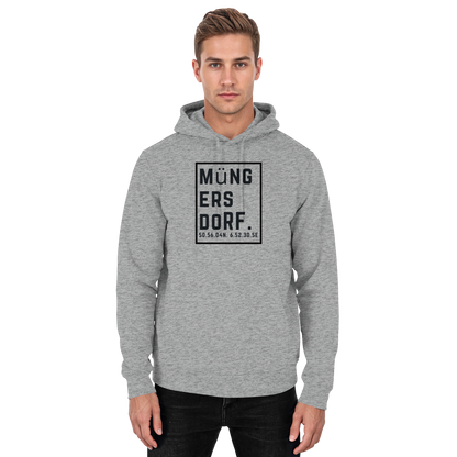Müngersdorf Koordinaten (großer Druck auf der Brust) - Basic Unisex Hoodie
