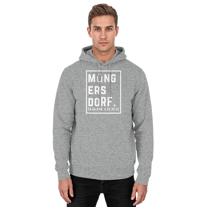 Müngersdorf Koordinaten (großer Druck auf der Brust) - Basic Unisex Hoodie