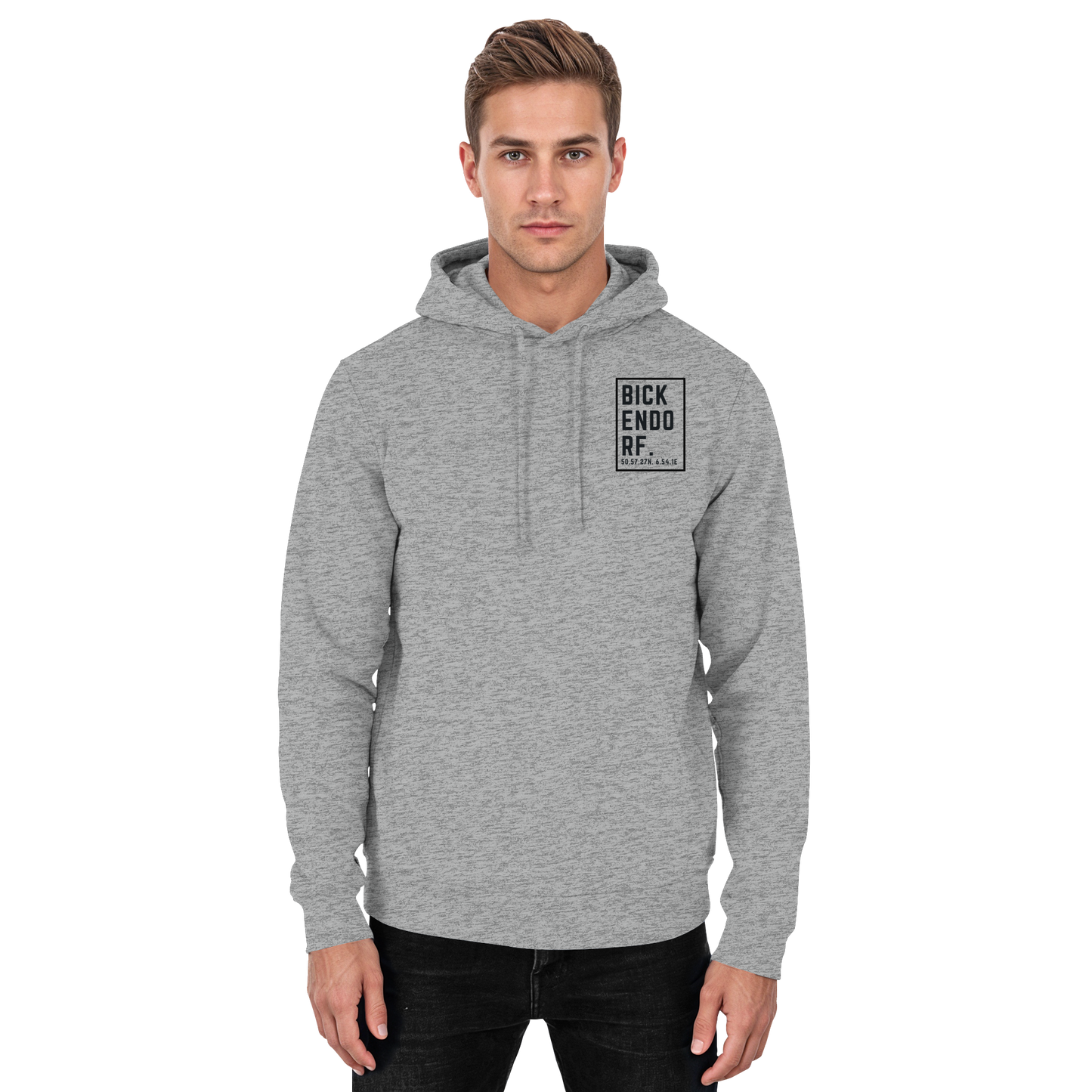 Bickendorf Koordinaten (kleiner Druck auf der Brust) - Basic Unisex Hoodie