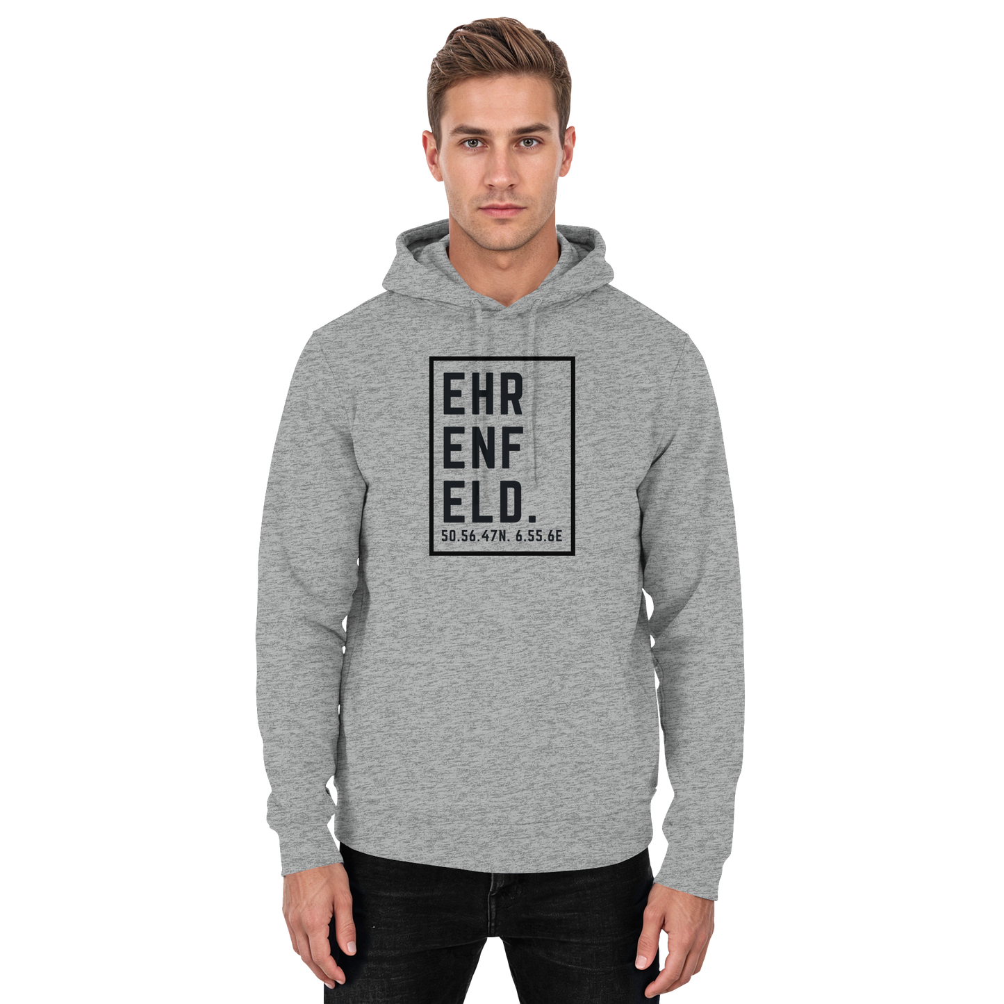 Ehrenfeld Koordinaten (großer Druck auf der Brust) - Basic Unisex Hoodie